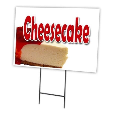Signmission Cheesecake Yard Sign & Stake outdoor plastic coroplast window, C-1216-DS-Cheesecake C-1216-DS-Cheesecake